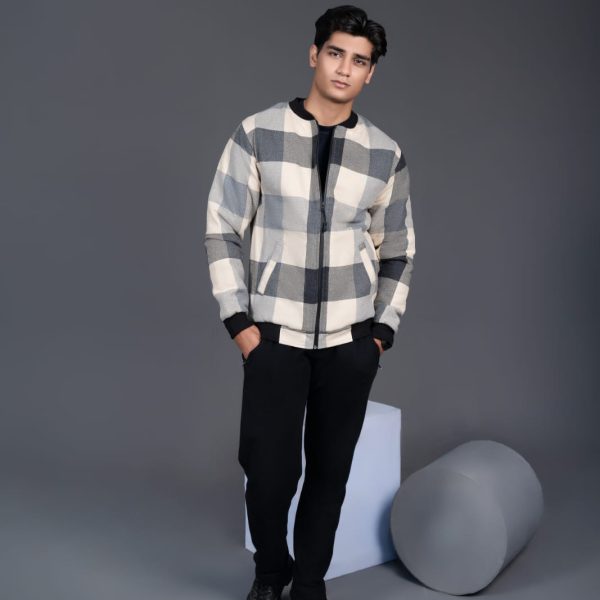 Cream Jacket Quilted- Bomber-9504-02