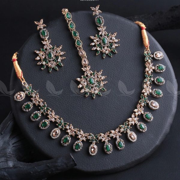 Solara Necklace Set - Green