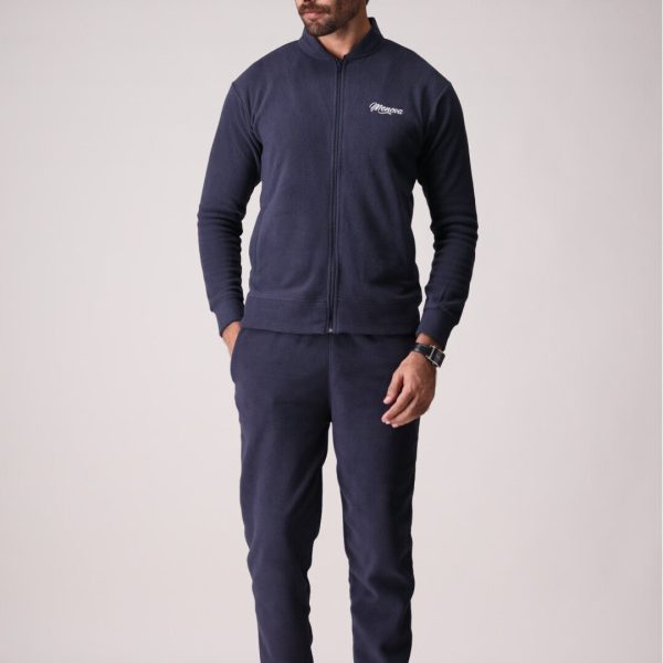 Navy Blue Pullar Fleece Jacket with trouser