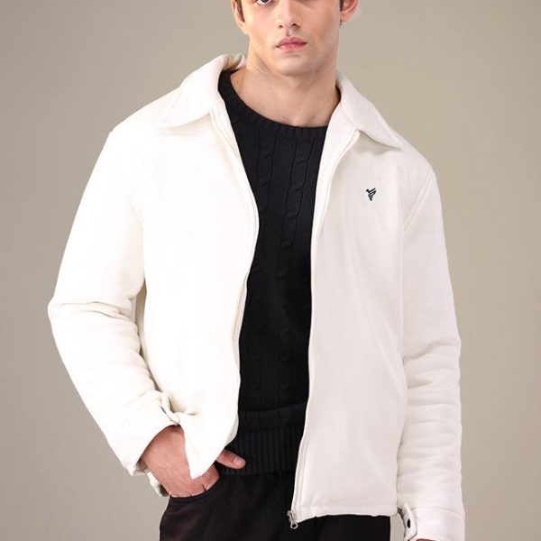 Cream Suede Flight Jacket
