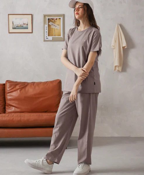 WOMEN ELITE COMFORT-100% COTTON DUSTY ROSE TRACKSUIT